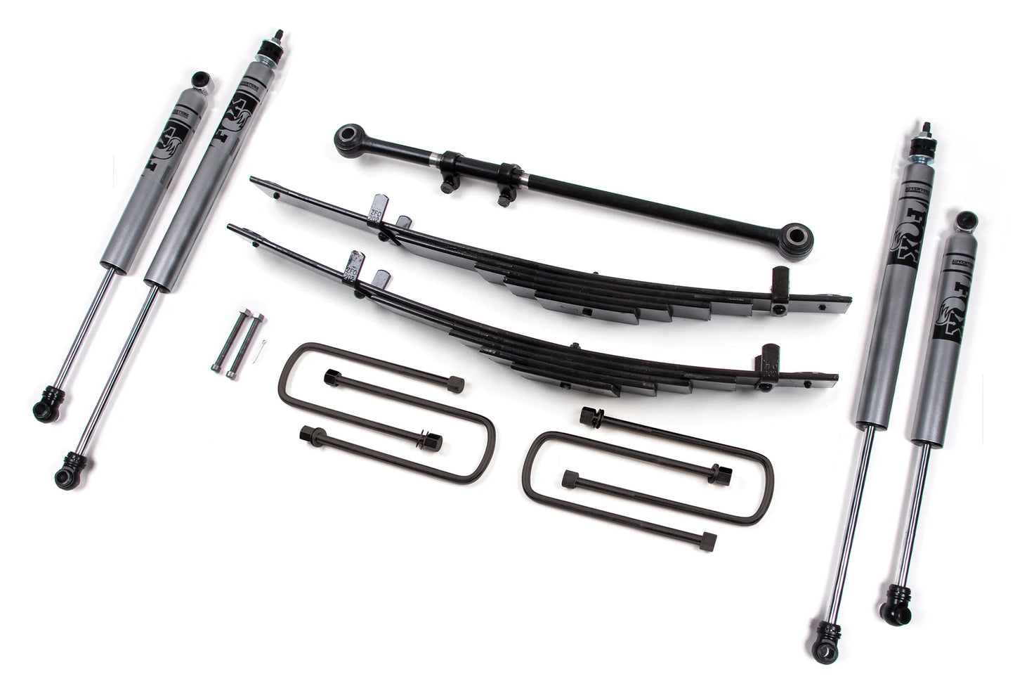 ZONE 99-04 FORD F250/350 2.5" LEAF SPRING LEVELING KIT WITH FOX SHOCKS