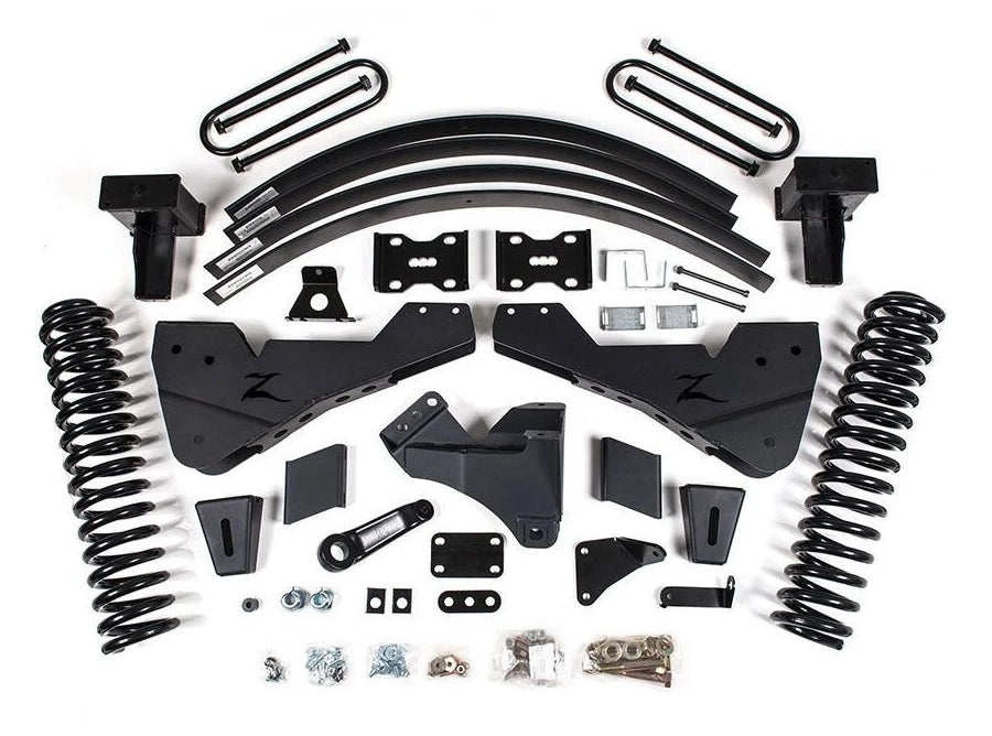 ZONE 2011-2016 F250/350 GAS 4WD WITH OVERLOAD 8" COIL SPRING LIFT KIT