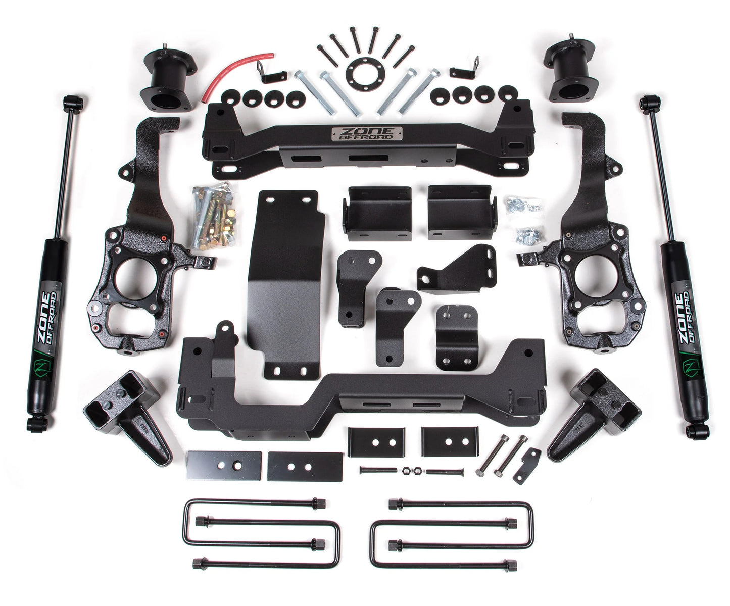 ZONE 2021-2025 FORD F-150 4WD 6" SUSPENSION LIFT KIT,4" BLOCK,NITRO SHOCKS