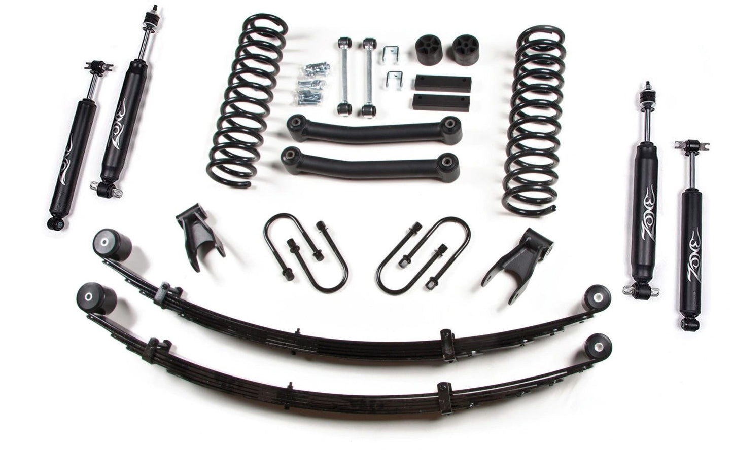 ZONE 4.5" COIL SPRING LIFT KIT WITH NITRO SHOCKS,84-01 JEEP XJ W/ CHRYSLER REAR