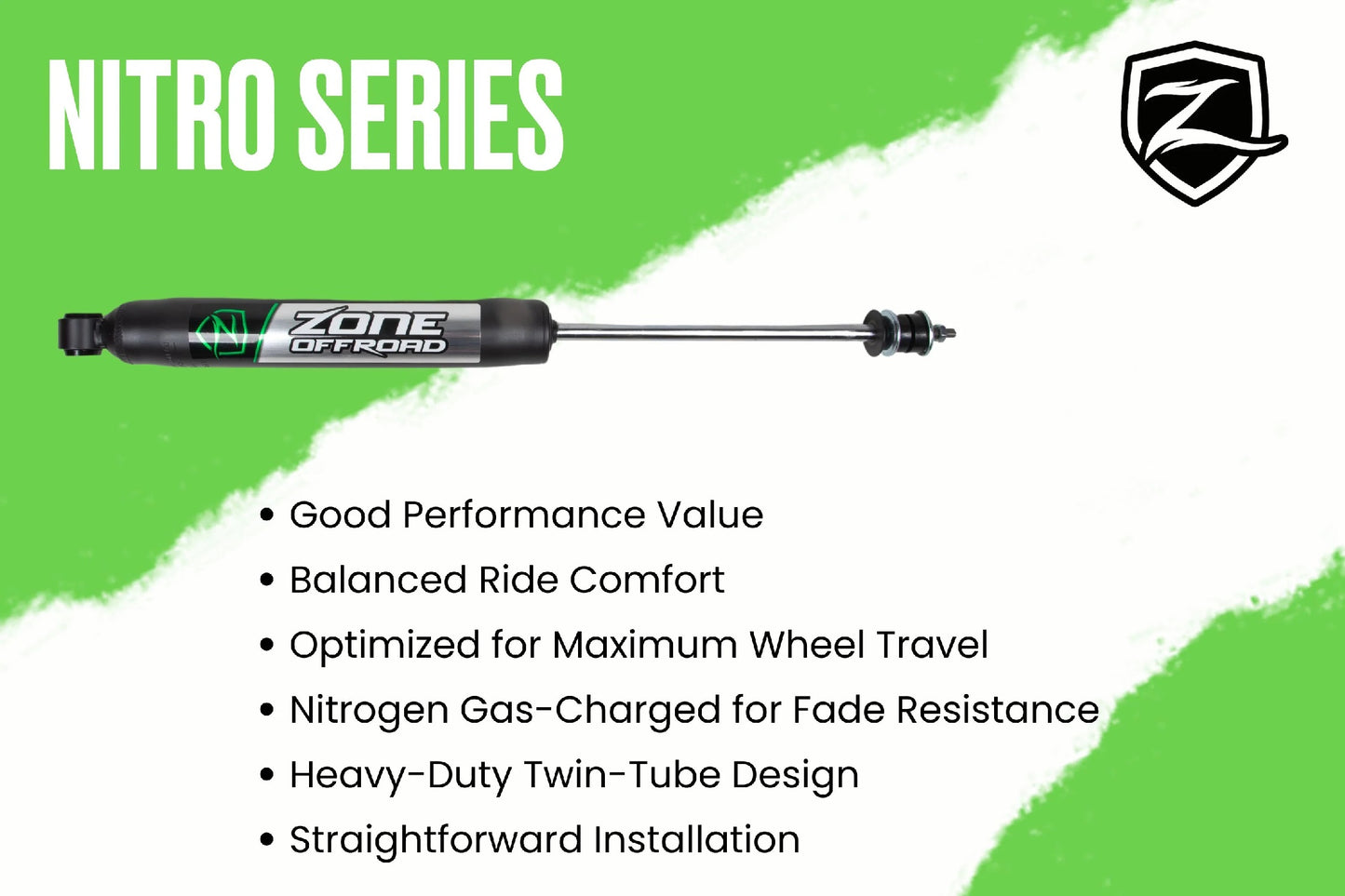 ZONE 2017-2019 F250,F350 4WD GAS W/O OVERLOAD 4" SUSPENSION LIFT,NITRO