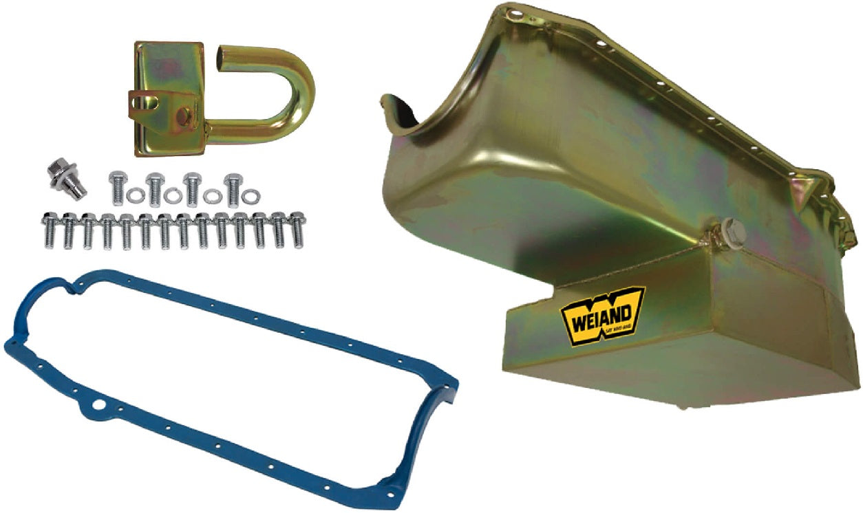 OIL PAN KIT,SBC,58-79,OVAL TRACK,ZINC,7 1/4"