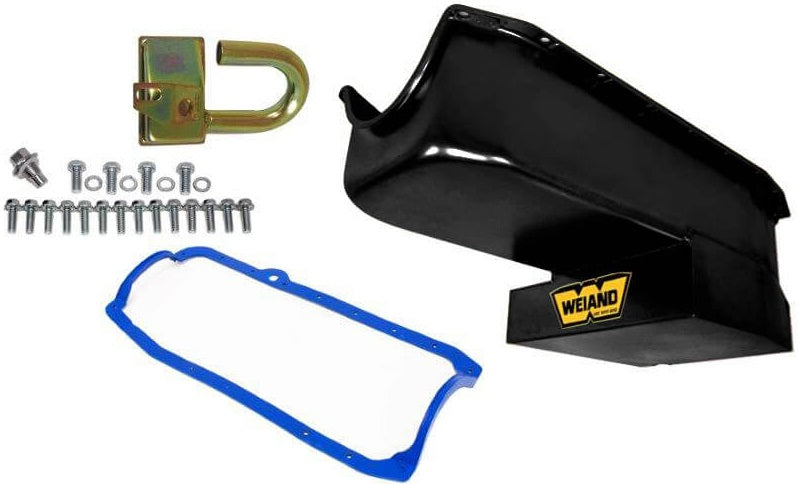 OIL PAN KIT,SBC,80-85,OVAL TRACK,BLACK,7 1/4"