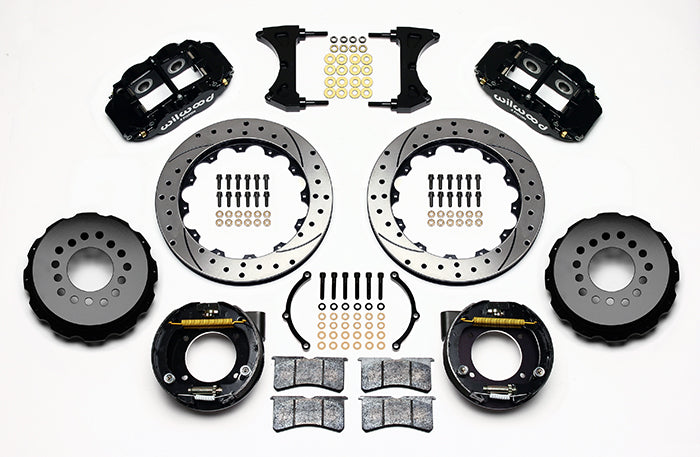 AIR RIDE SUSPENSION,WILWOOD 13" DRILLED,BLACK,71-72 C10