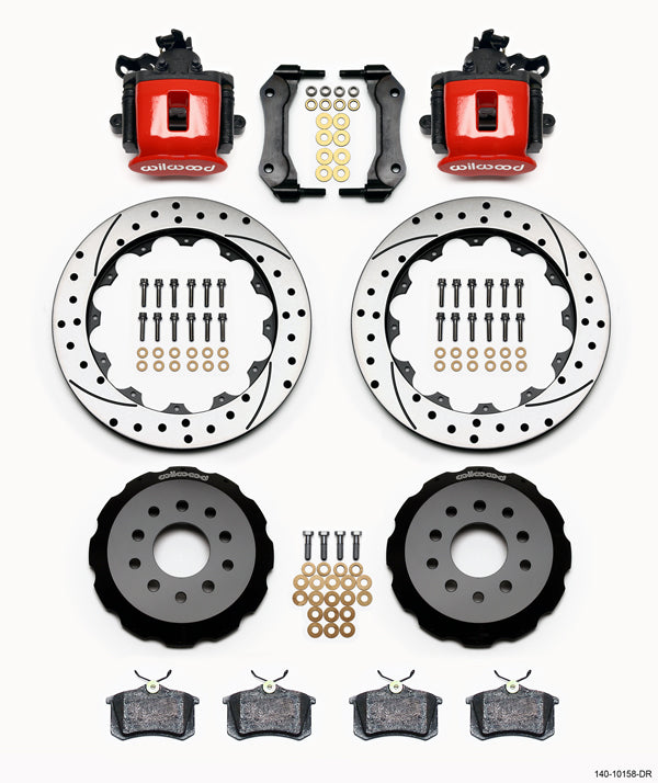 COILOVER SYSTEM,CURRIE REAR,WILWOOD BRAKES,14/13" DRILL,RED,94-04 FORD MUSTANG