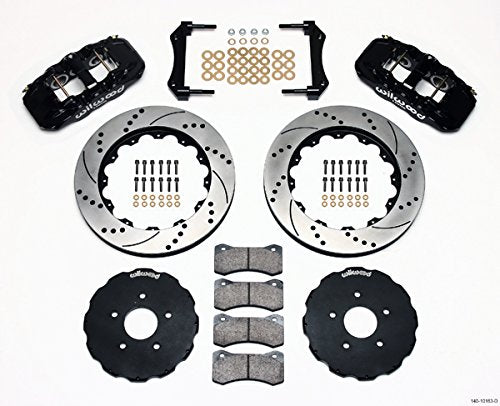 97-13 CORVETTE KIT,FRONT,W6A,14.25" DRILLED ROTORS,BLACK