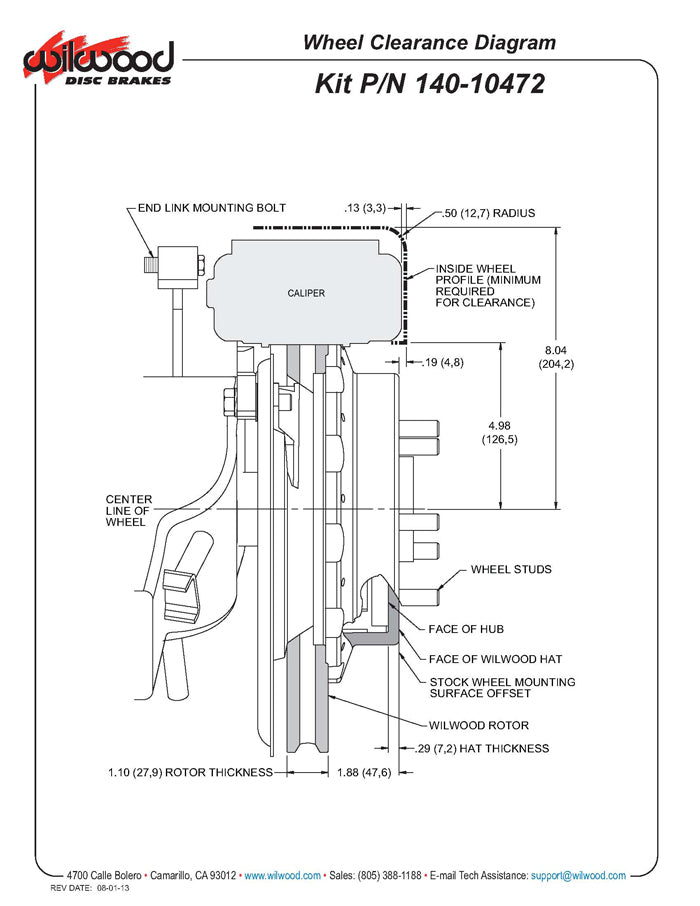 1965-1982 CORVETTE C2,C3 DISC BRAKE KIT,REAR,14" ROTORS,4 PISTON CALIPERS,RED