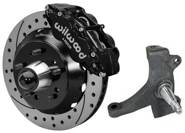 73-87 CHEVY C10 FRONT DISC BRAKE KIT & RIDETECH SPINDLES,14