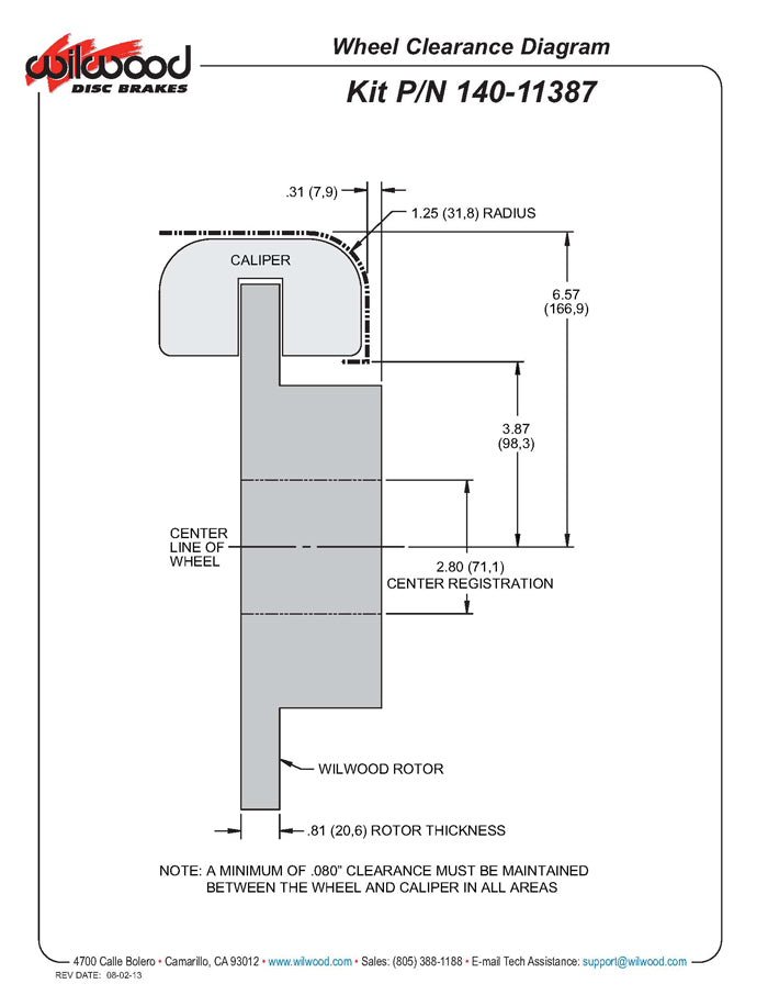 BIG FORD KIT,2.36",REAR PB,11",DRILLED