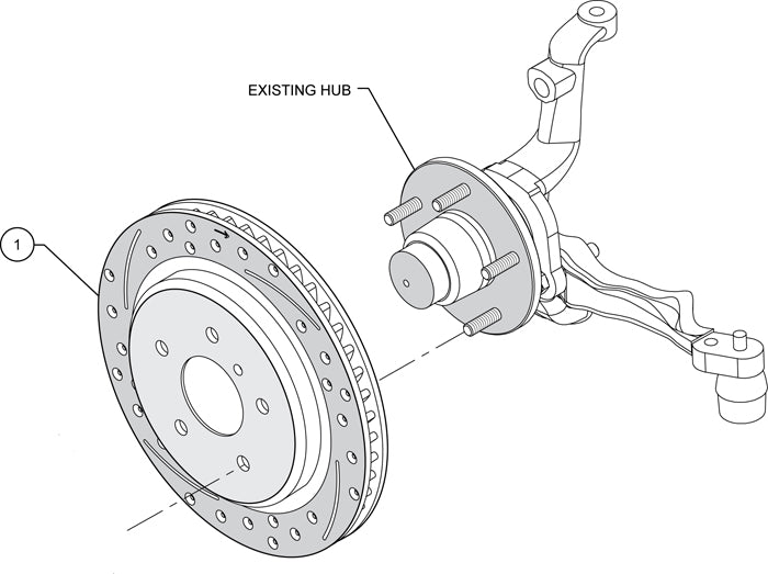 1965-1982 CORVETTE C2,C3 ROTOR SET,FRONT,DRILLED