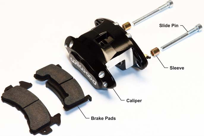 D-154 CALIPER & PAD SET,2P,REAR,1.04,BLACK