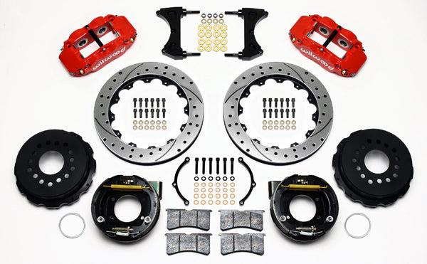 AIR RIDE & 4-LINK SYSTEM,WILWOOD 13" DRILLED BRAKES,RED CALIPERS,68-74 NOVA