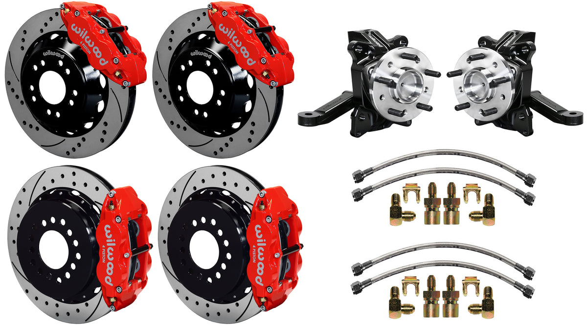 WILWOOD 71-87 CHEVY C10 FULL DISC BRAKE KIT & WILWOOD ALUM DROP SPINDLES