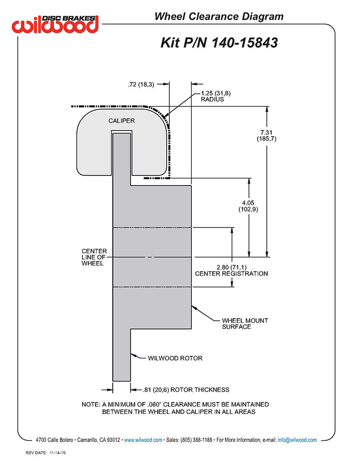 BIG FORD NEW KIT,2.50",EPB,12",RED