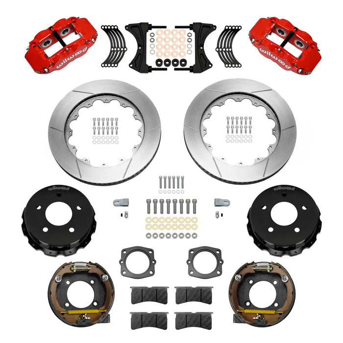 COILOVER SYSTEM,WILWOOD 14" BRAKES,RED,88-98 C1500 TRUCK