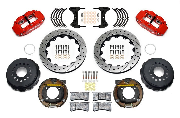 AIR RIDE SYSTEM,ARMS,BARS,WILWOOD 13" DRLD BRAKES,RED CALIPERS,78-88 GM G-BODY