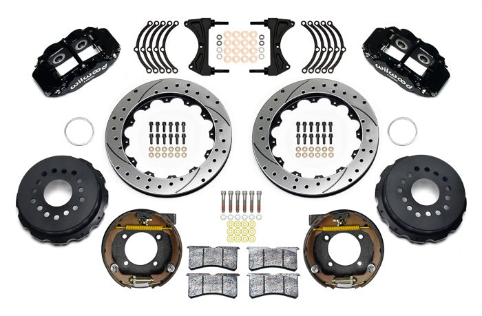 COILOVER SYSTEM,ARMS,BARS,WILWOOD 13" DRLD BRAKES,BLACK CALIPERS,78-88 GM G-BODY