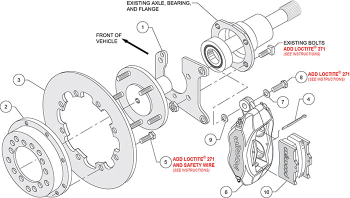 BIG FORD DRAG KIT,2.50",REAR,FDL,11.44"