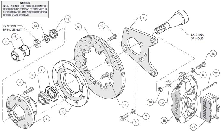 71-78 PINTO KIT,FRONT,FDL,12.19",DRILLED