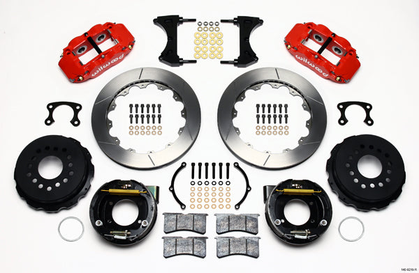 COILOVER SYSTEM,CURRIE REAR END,WILWOOD 13" BRAKES,RED,65-66 IMPALA,B-BODY