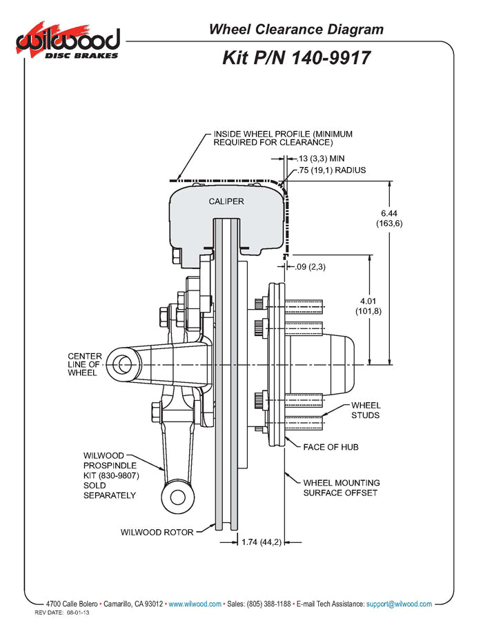 WWE PRO SPINDLE KIT,FRONT,FDL,11",DRILLED