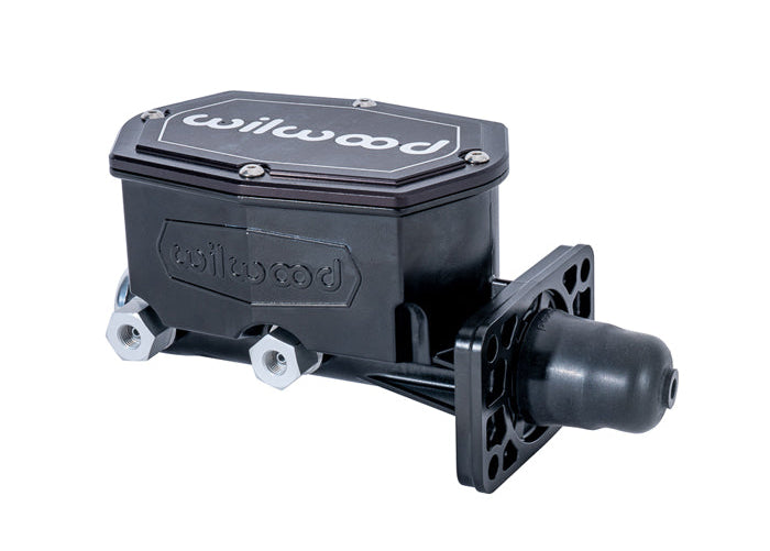 TANDEM COMPACT MASTER CYLINDER,MOPAR 4-BOLT,1 1/8",BLACK