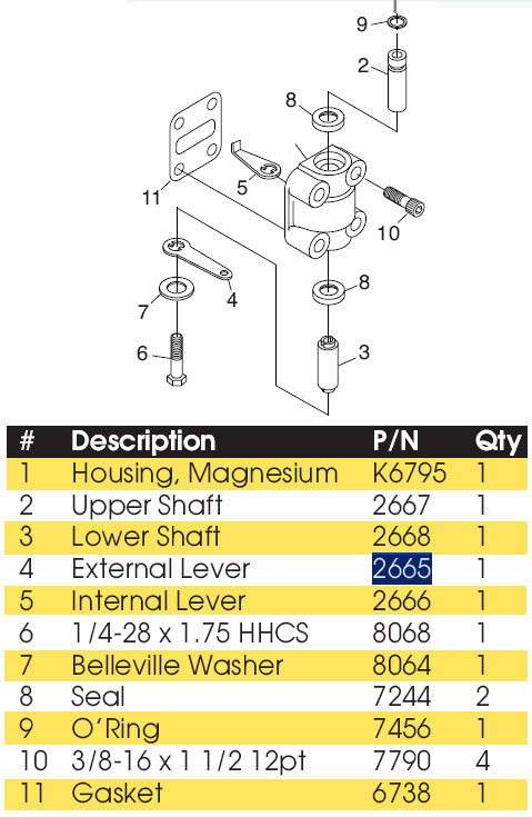 SHIFTING ARM BOLT,PRO ELIMINATOR,MIDGET