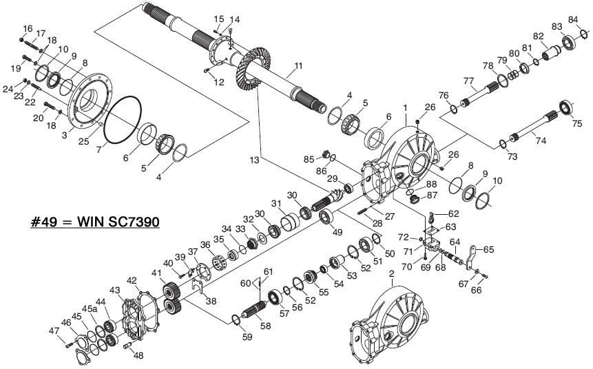 BEARING,LOWER SHAFT,REAR,PRO ELIMINATOR,10"