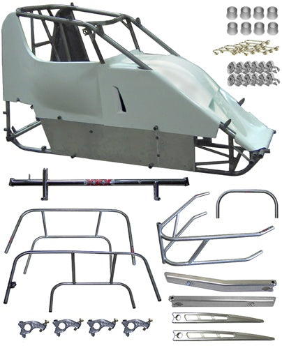CHASSIS KIT,RACER,BODY,TIN,AXLE, & NERFS