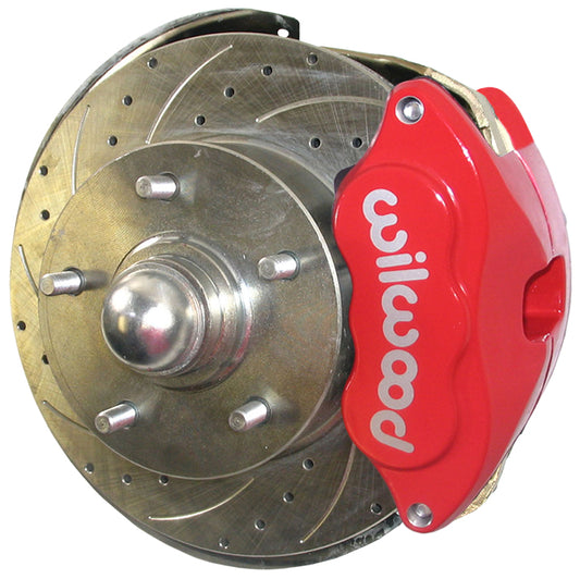 67-69 F-BODY DISC BRAKE & 2" DROP SPINDLE KIT,11" DRILLED ROTORS,RED CALIPERS