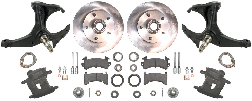 79-87 G-BODY DISC BRAKE & STOCK HEIGHT SPINDLE KIT,10.5" ROTORS,CALIPERS