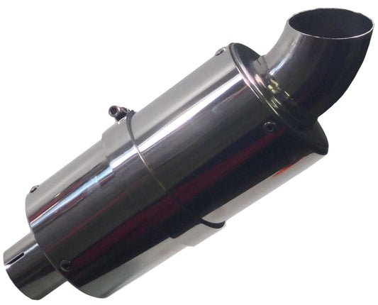 MUFFLER,SS,8 1/4 X 4,1 3/4 IN,2 1/4 OUT