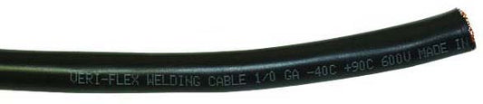 BLACK WELDING CABLE,1/0,PER FT,MIN OF15'