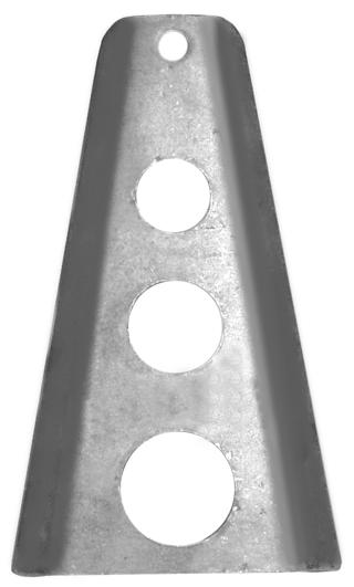 WELD TAB,1/8" THICK,3/8" HOLE,7" LONG