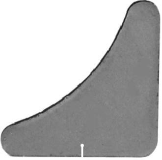 GUSSET,1/8",3/4" W/SMALL SLOT,EACH