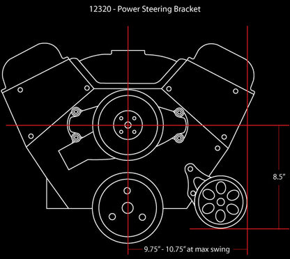 BBC,SWP,PS BRACKET & V-GROOVE PULLEY,POL