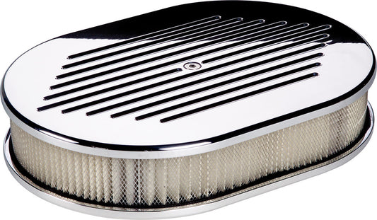 AIR CLEANER,SMALL OVAL,BALL MILLED,POL