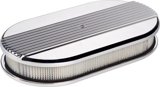 AIR CLEANER,LARGE OVAL,RIBBED,POL