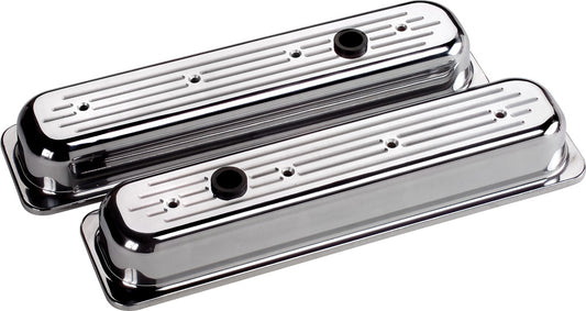 VALVE COVERS,SBCCB,BALL MILLED,SHORT,POLISHED