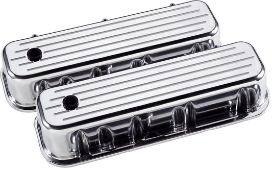 VALVE COVERS,BBC,BALL MILLED,TALL,POLISHED