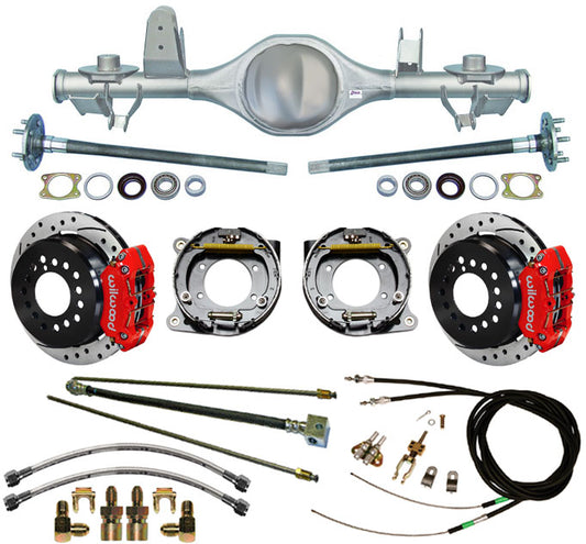 97-06 JEEP TJ REAR & WIL BRAKES,RED,DRILLED