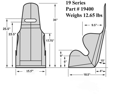 SEAT ONLY,UPRIGHT,15 1/2"