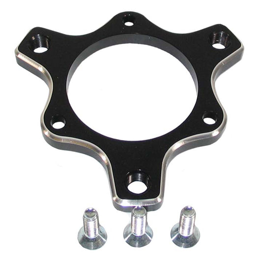 FRONT ROTOR ADAPTER,BLACK,SPRINT,W/BOLTS