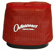 OVAL TAPERED FILTER,3"x2" TOP,4",RED