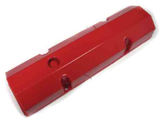 FAB VALVE COVERS,TALL,PAINT RED ALUM,SBC