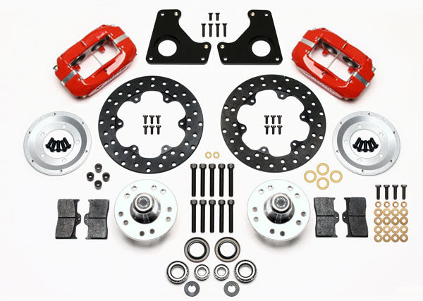 79-87 GM DRAG KIT,FRONT,10.75",DRILLED,RED