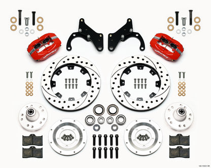 65-68 CHEVY IMPALA KIT,FRONT,12",DRILLED,RED