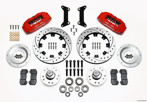 80-87 GM KIT,FRONT,DP6,12.19",DRILLED,RED