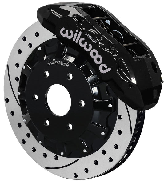 99-18 GM 1500 TRUCK/SUV,FRONT,TX6R 6 PISTON BLACK CALIPERS,16" DRILLED ROTORS