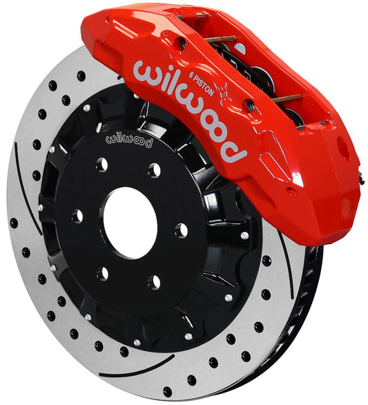 99-18 GM 1500 TRUCK/SUV,FRONT,TX6R 6 PISTON RED CALIPERS,16" DRILLED ROTORS